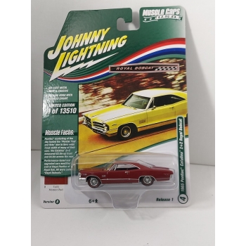 Johnny Lightning 1:64 Pontiac Catalina 2+2 Royal Bobcat 1965 montero red